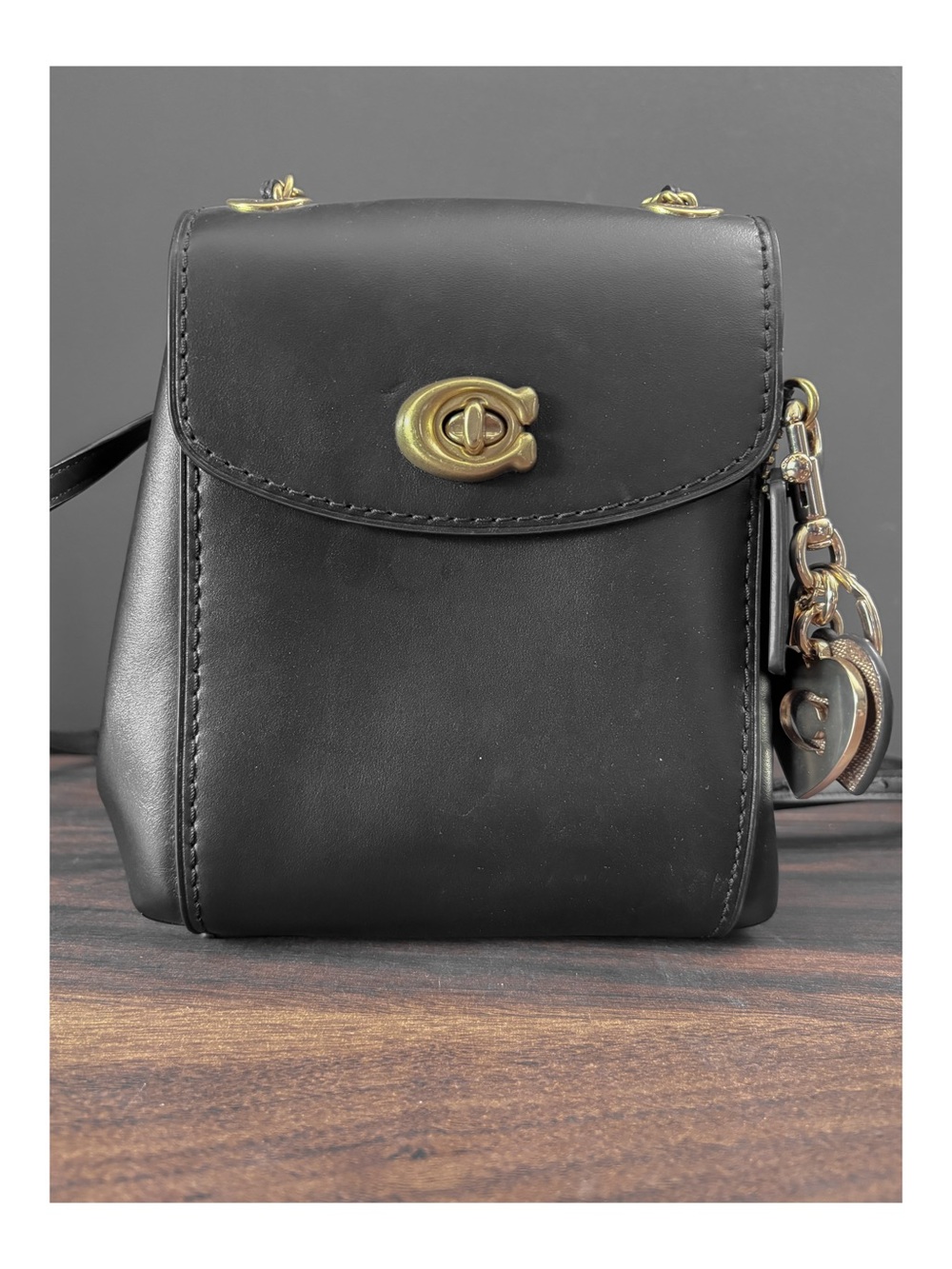 Coach Black Parker Mini Backpack/Crossbody